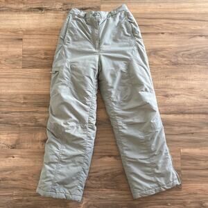 LL Bean Kids Snow Pants Unisex 12 Gray Insulated Elastic Waist Ski Snowbaording
